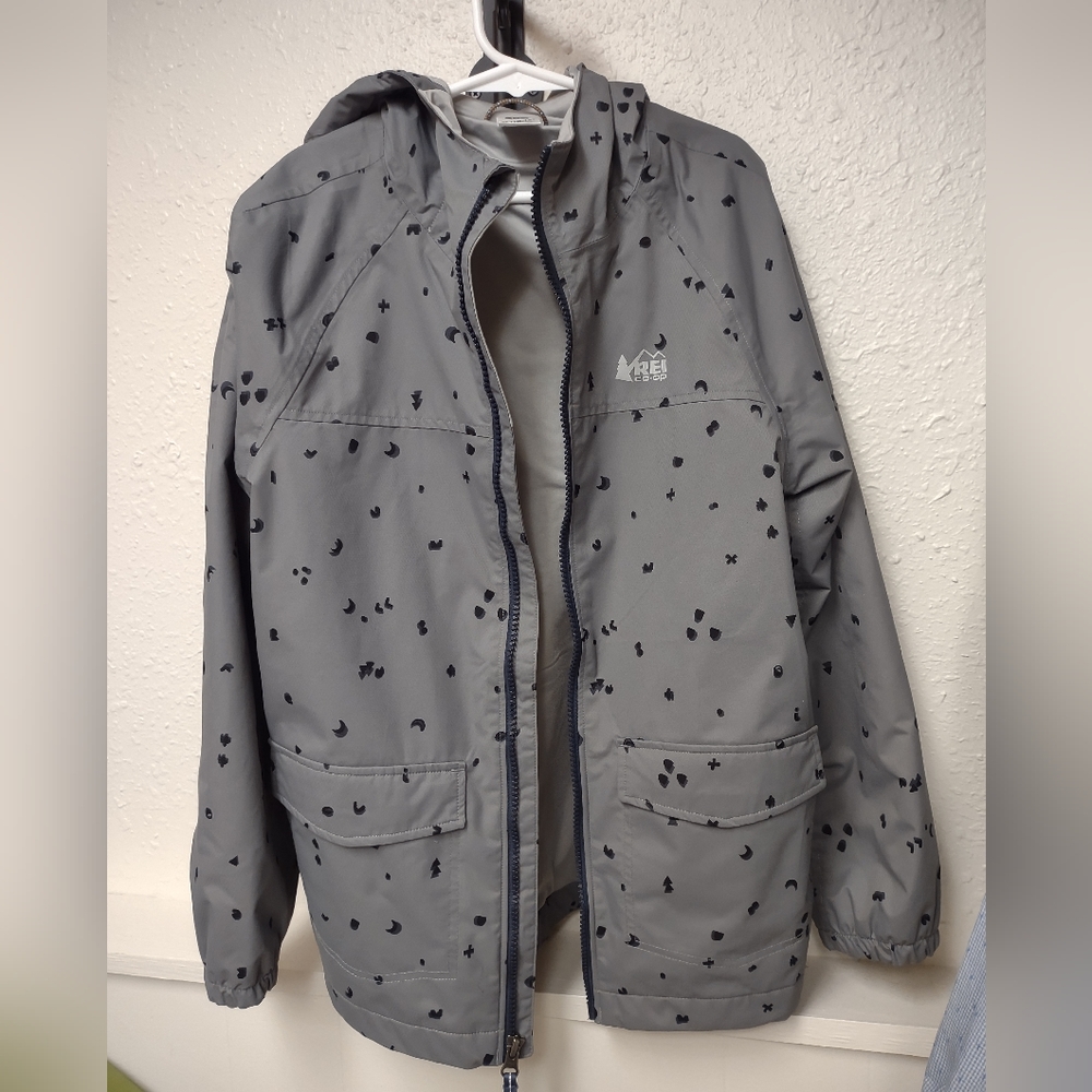 Kids Gray Jacket with Black Pattern